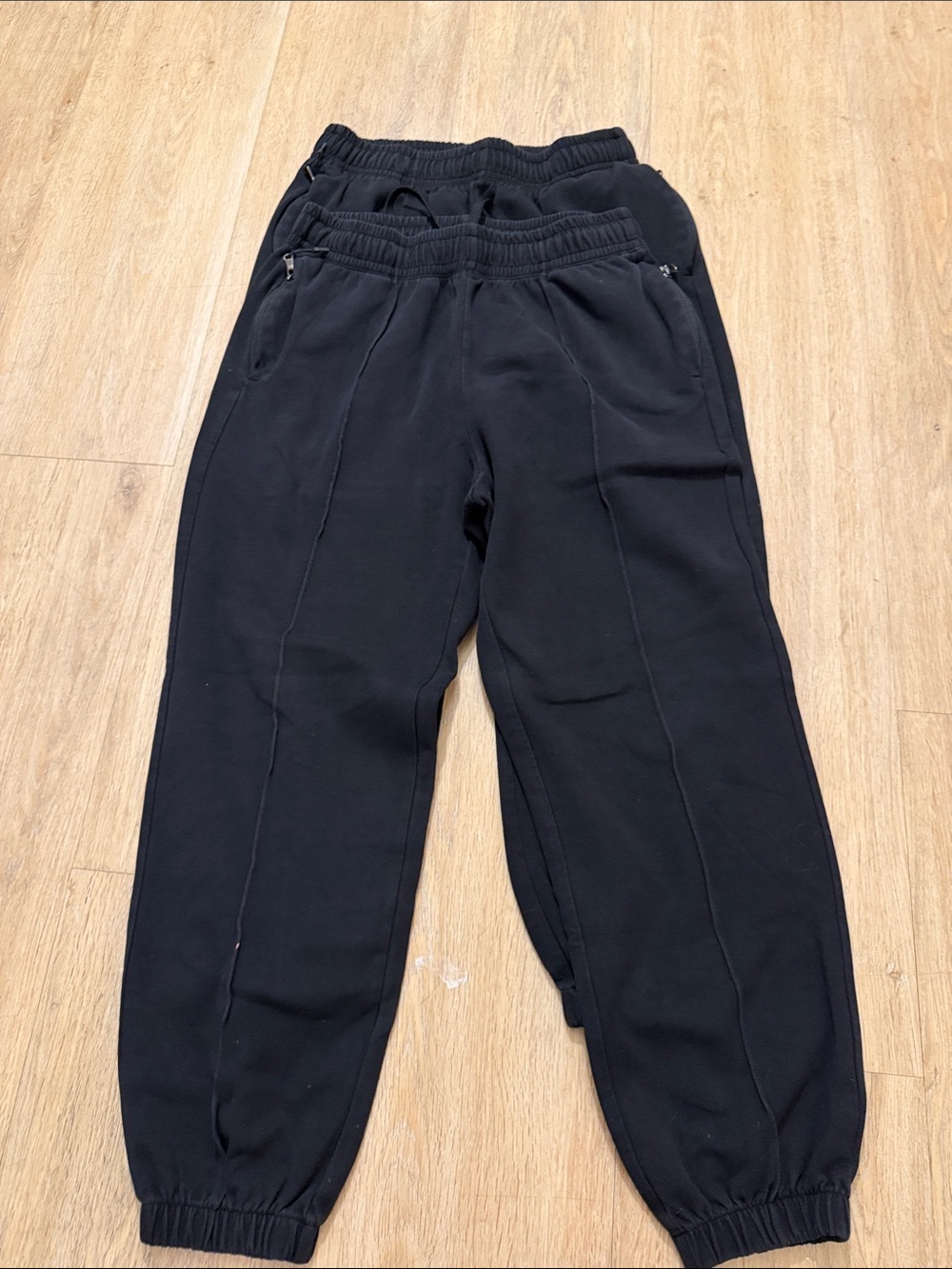2 Old Navy Black Jogger Sweatpants with Elastic Cuffs